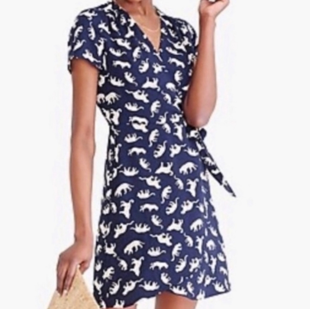J Crew Leopard Dress sz 10 with tag